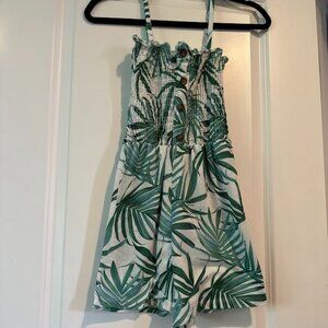 Girls Tropical Flower Romper